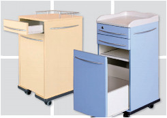 LINET Bedside Cabinets & Overbed Table